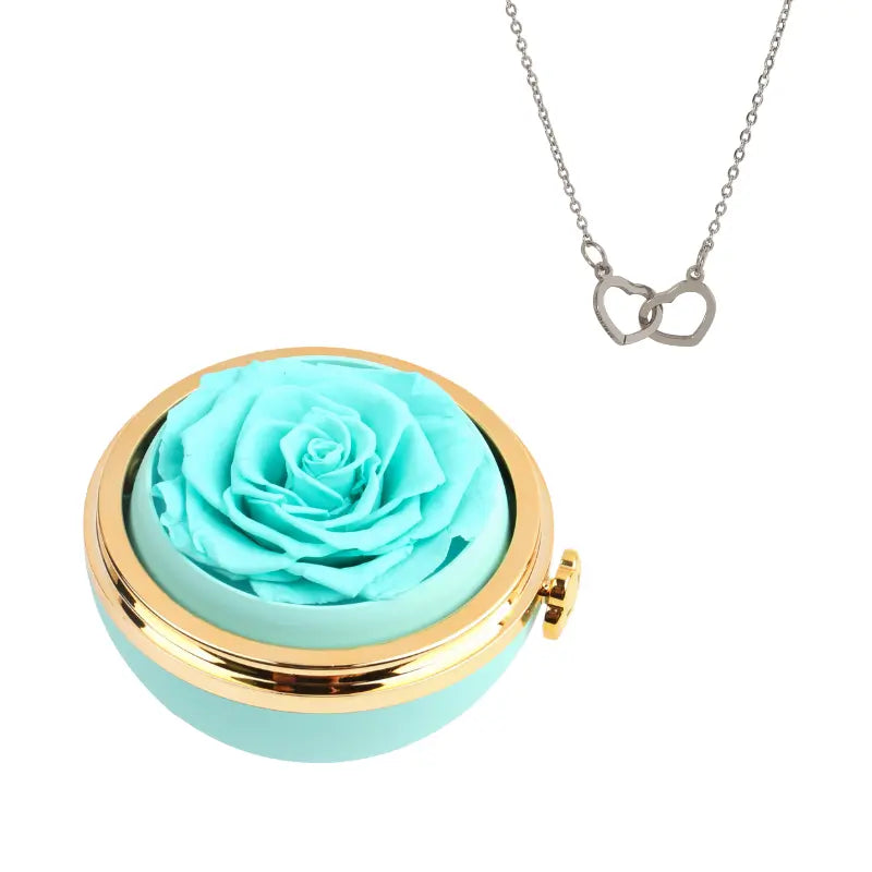 Coffret Passion Rose Éternelle avec Collier Gravé