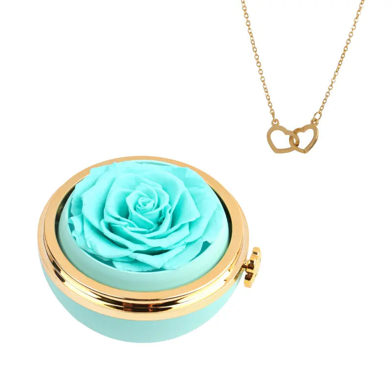 Coffret Passion Rose Éternelle avec Collier Gravé