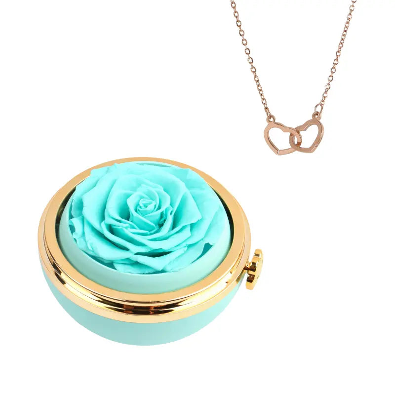 Coffret Passion Rose Éternelle avec Collier Gravé