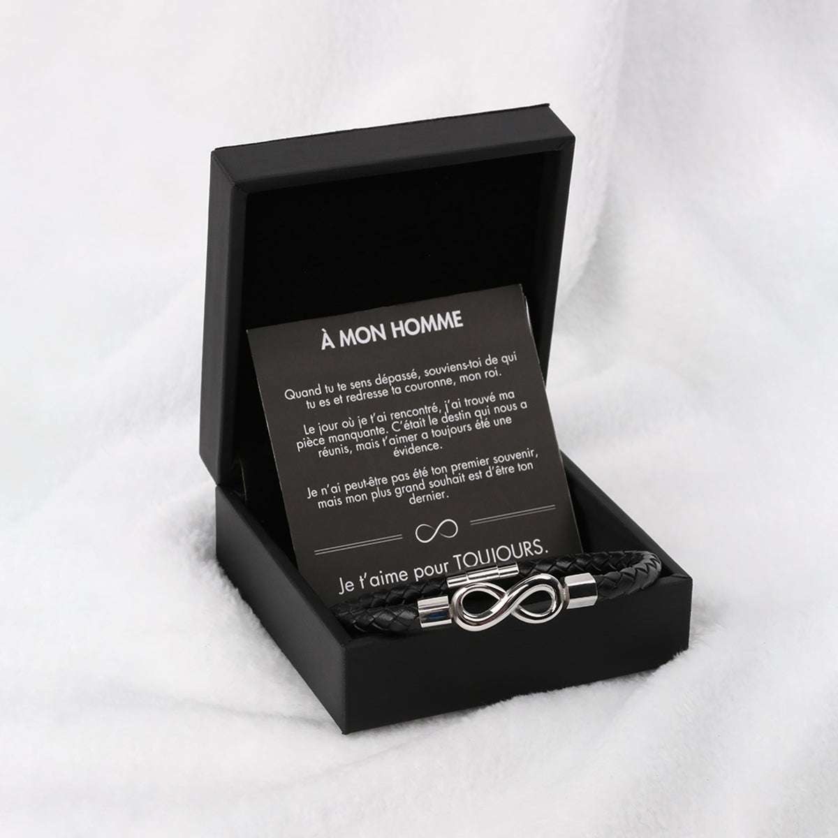 Coffret Bracelet Infini "À mon homme"