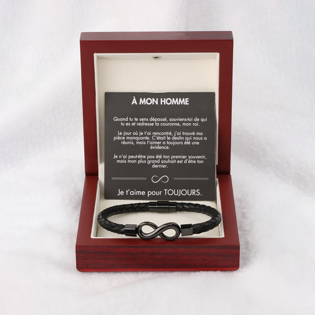 Coffret Bracelet Infini "À mon homme"