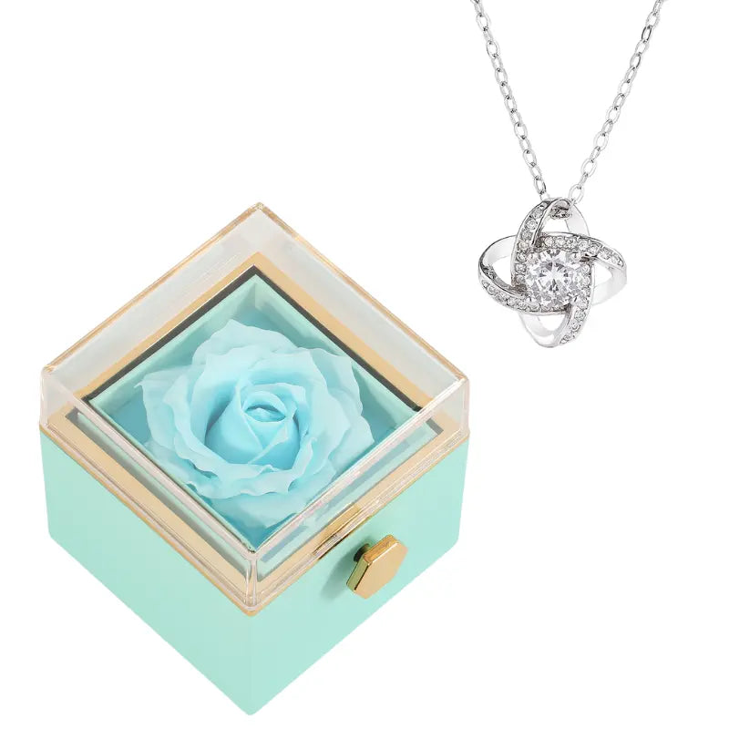 Coffret Rose Éternelle avec Collier Amour Éternel