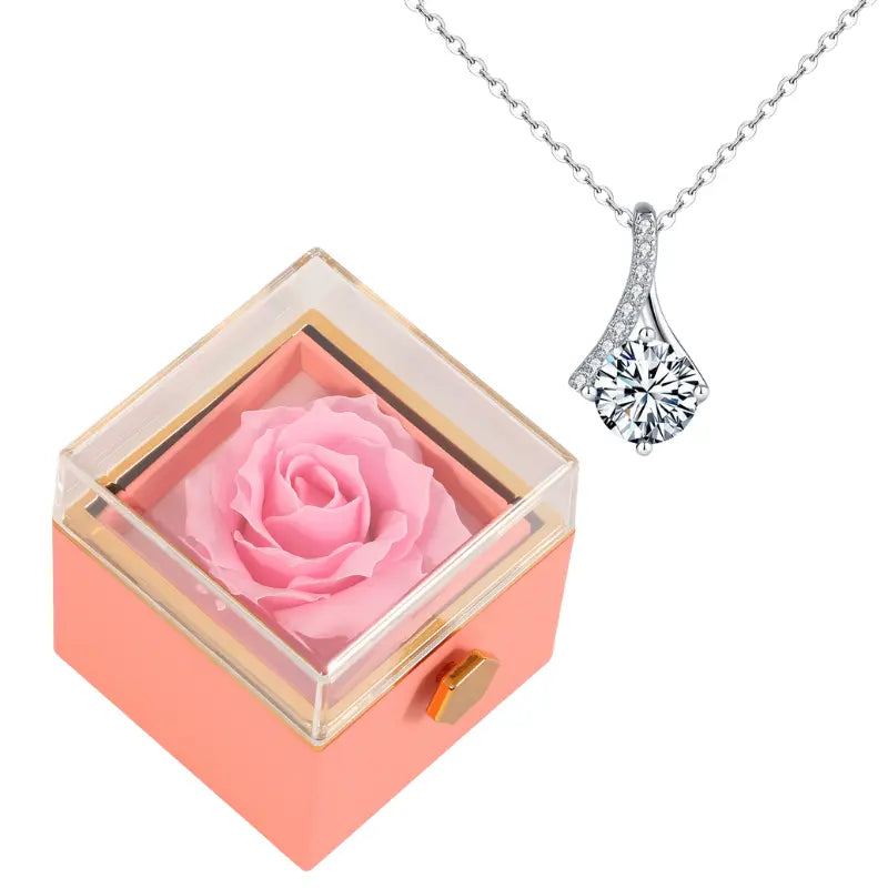 Coffret Rose Éternelle avec Collier Lucinda