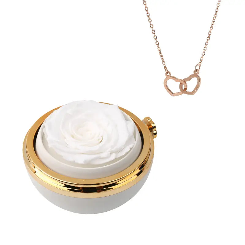 Coffret Passion Rose Éternelle avec Collier Gravé