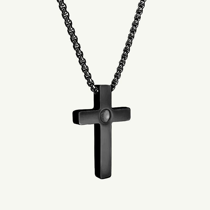 Collier croix photo personnalisé