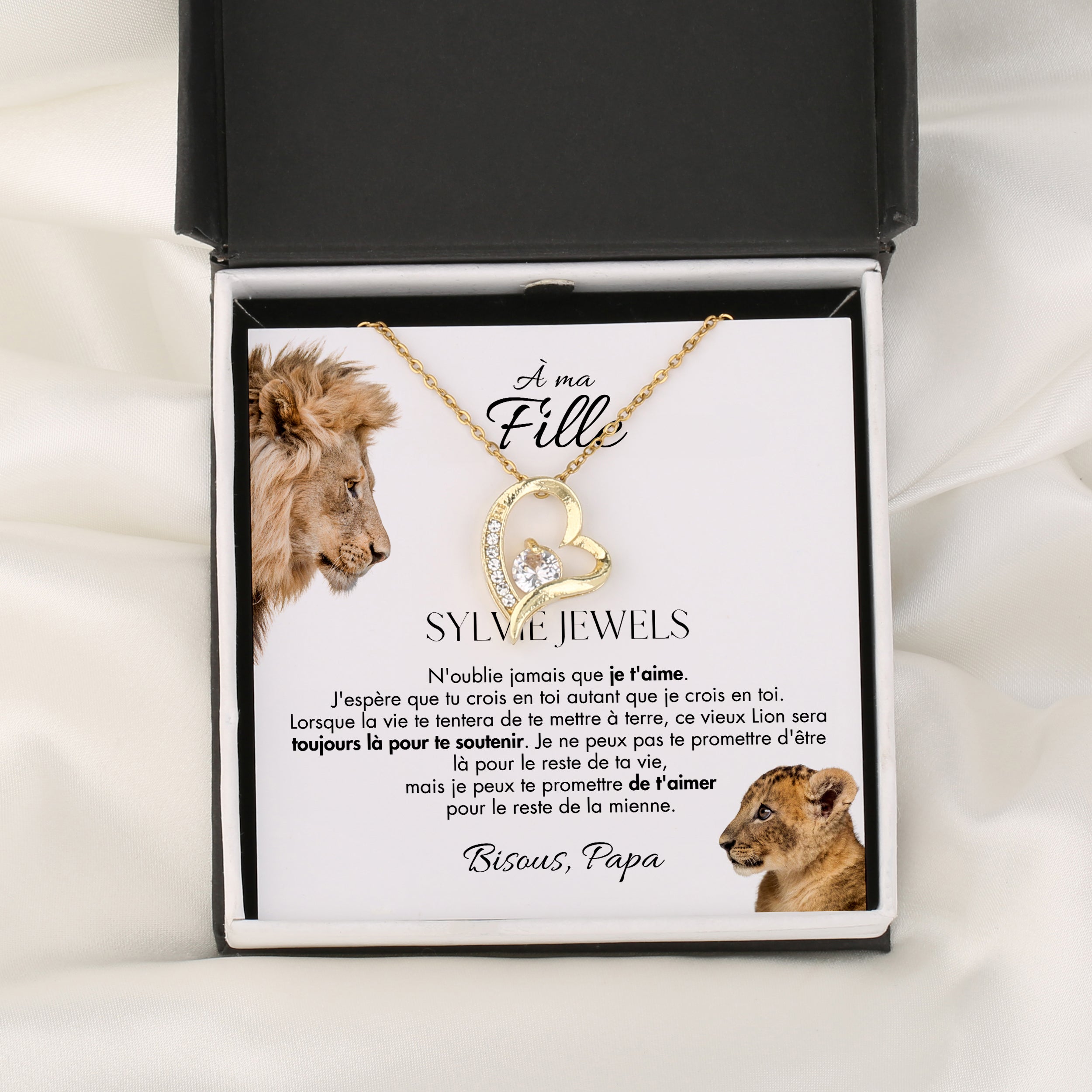 Coffret Collier "À ma fille - N'oublie jamais"